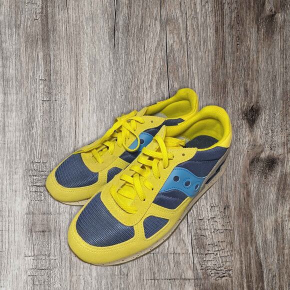 Saucony shadow original vintage men’s lace up sneakers. Yellow. Size 9 main image 4
